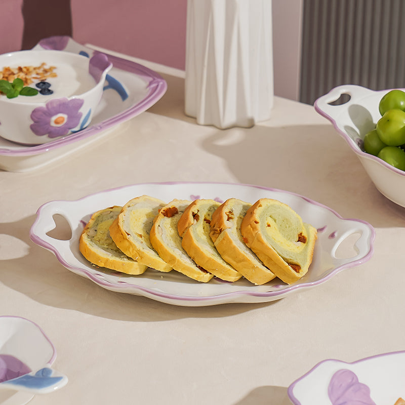 Cigarlemon Blooming Crape Myrtle Ceramic Dinnerware Set – 8 Pieces