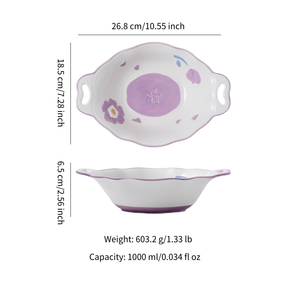Cigarlemon Blooming Crape Myrtle Ceramic Dinnerware Set – 8 Pieces