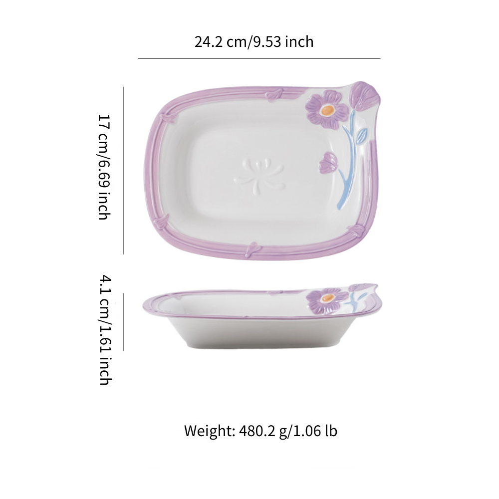 Cigarlemon Blooming Crape Myrtle Ceramic Dinnerware Set – 8 Pieces