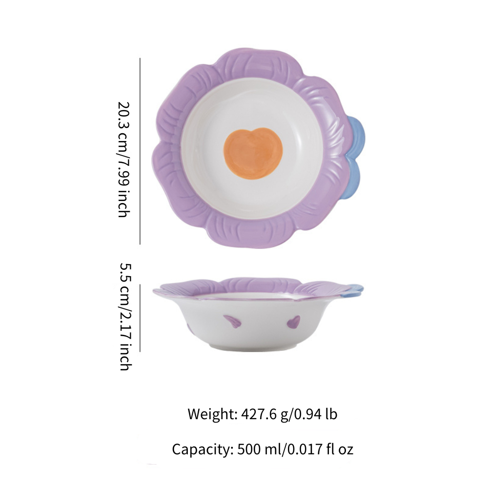 Cigarlemon Blooming Crape Myrtle Ceramic Dinnerware Set – 8 Pieces